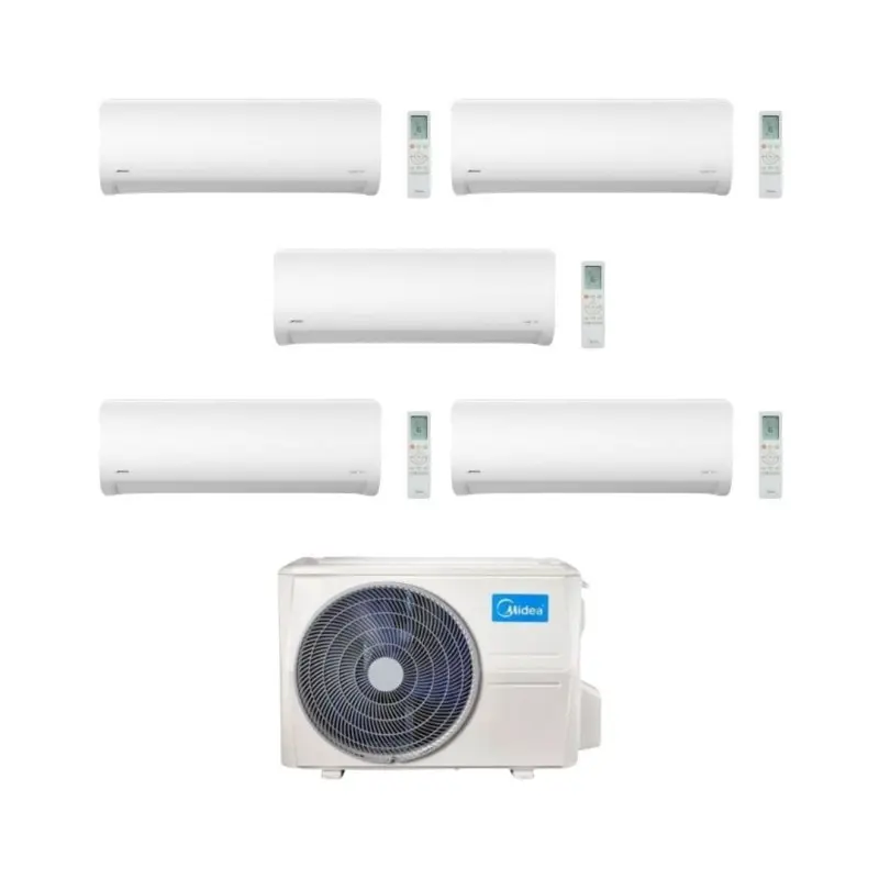 Alta qualità | Midea Climatizzatore Penta Split serie Xtreme Pro Green 9+9+9+12+12 con M5OE-42HFN8-Q Inverter R 32 Wi-Fi Classe A++