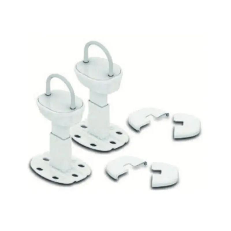 Cordivari Kit 2 Supporti a Pavimento per Termosifoni Tubolari Ardesia Altezza Regolabile Bianco - Offerta lampo