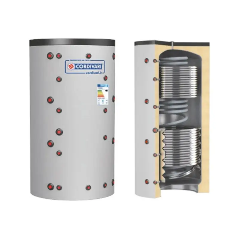 Cordivari Termoaccumulatore Eco Combi 3 VB 500 L con 1 Scambiatore Corrugato e 2 Fissi a Coibentazione Rigida | Ora disponibile
