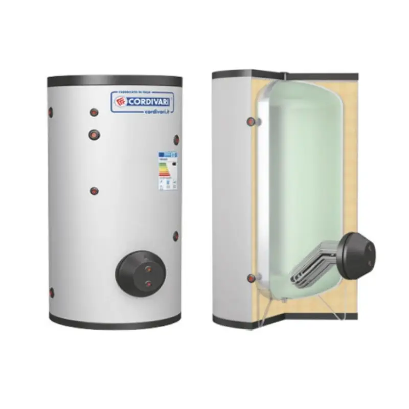 Ultimo arrivo - Cordivari Bollitore in Acciaio Extra 1 WXB 200 L con Scambiatore Estraibile Coibentazione Rigida in Polywarm