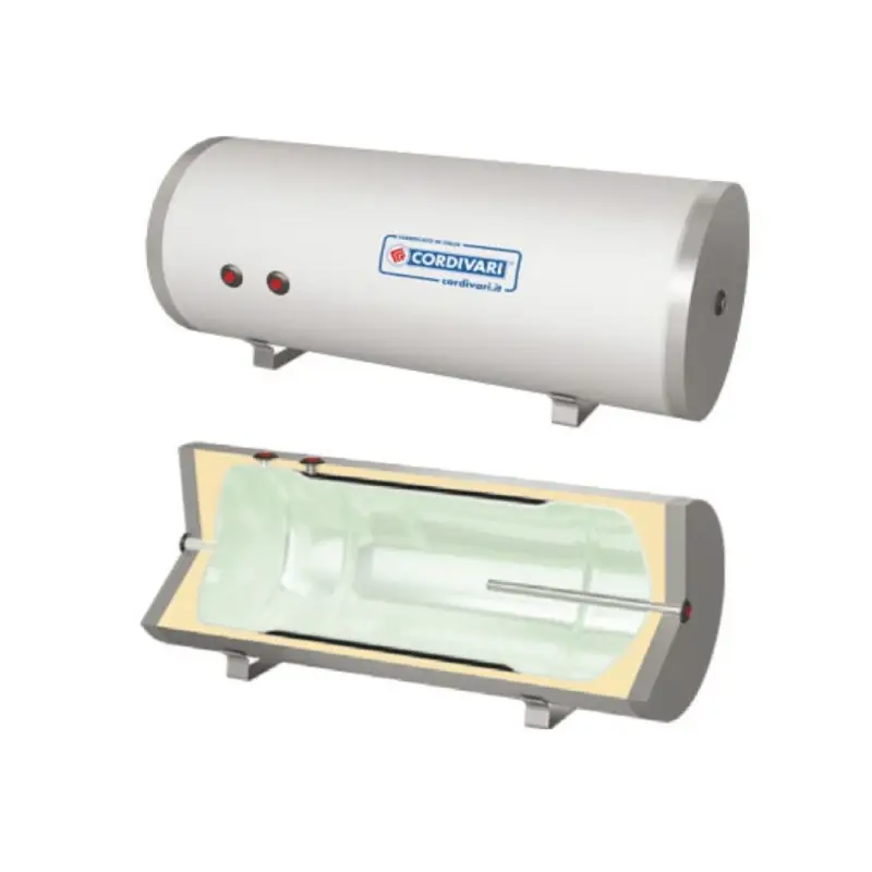 Spedizione rapida - Cordivari Bollitore in Acciaio Interka WB 150 L con 1 Scambiatore ad Intercapedine Orizzontale/Verticale Rigida in Polywarm