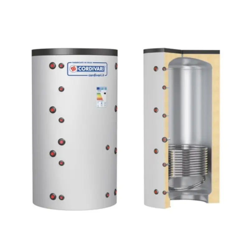 Compra online - Cordivari Termoaccumulatore Puffer 1 VC 1500 L con 1 Scambiatore Fisso a Coibentazione Morbida Smontabile