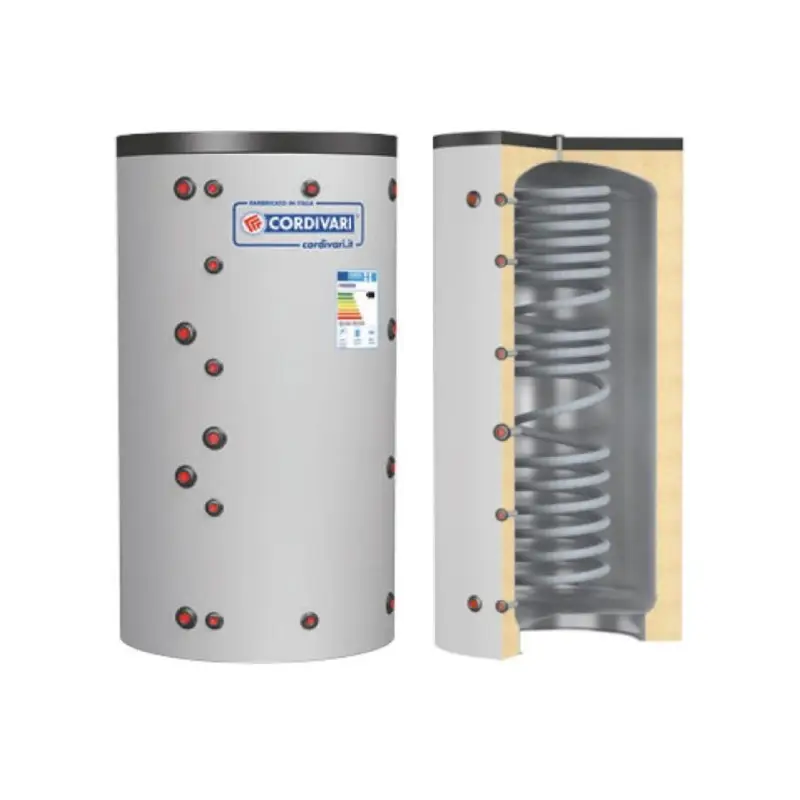 Affare - Cordivari Termoaccumulatore in Acciaio Eco Combi 1 VB 1500 L con 1 Scambiatore Corrugato a Coibentazione Rigida