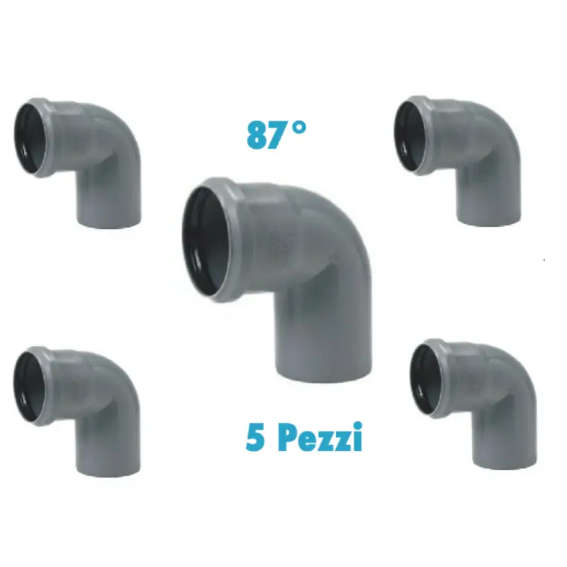 Curve 87° ( 5 PEZZI ) polipropilene diametro 32 mm Innesto - Tra i più venduti