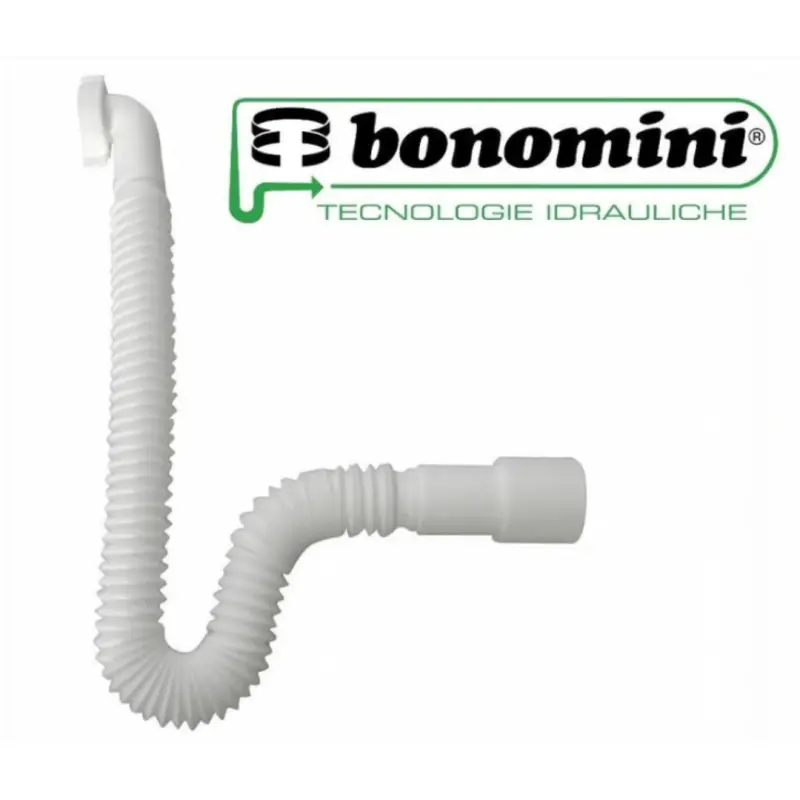 Bonomini Tubo di Scarico Jolly Flex con Attacco Curvo Varie Dimensioni 1"1/4 - 1"1/2 - Qualità superiore
