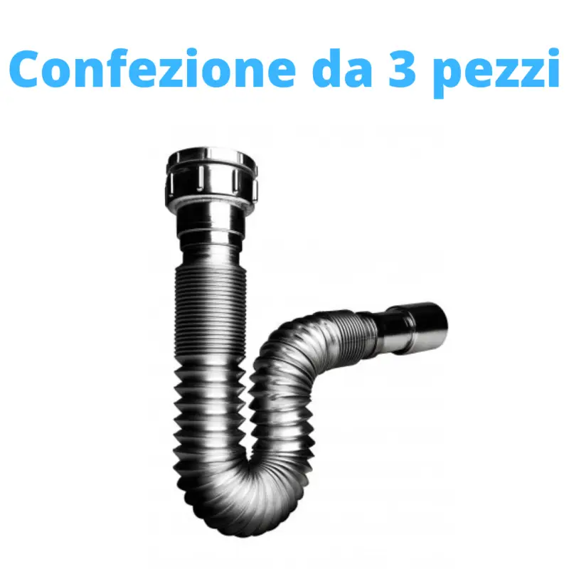 Bonomini Tubo di Scarico Jolly Flex CROMATO 1"1/4 diametro 32 Confezione da tre pezzi | Risparmia ora