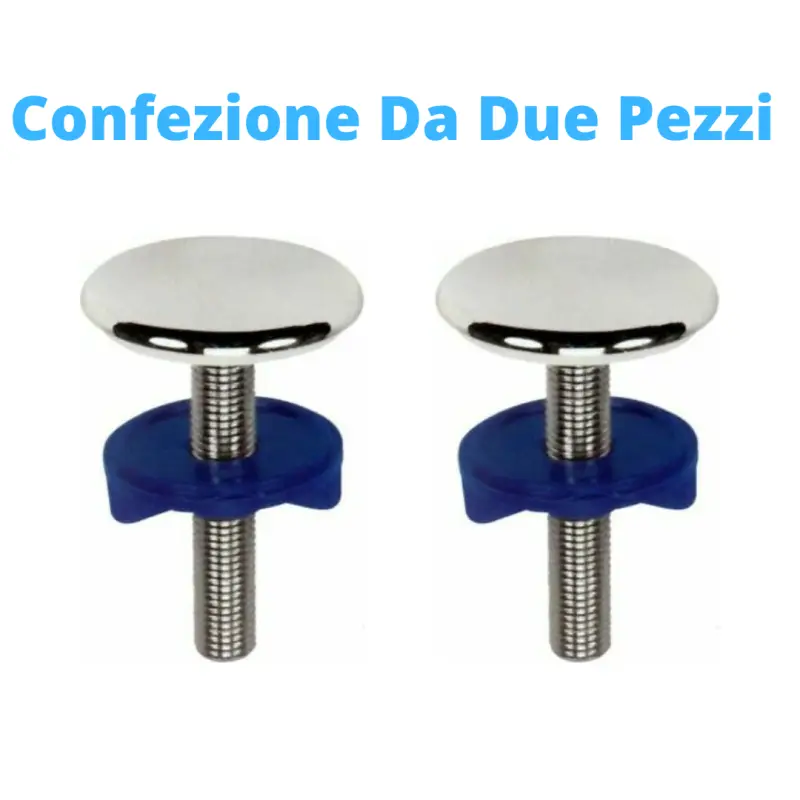 Approfitta dell'offerta - Tappo Copriforo Cromato per Lavabo Confezione da due pezzi