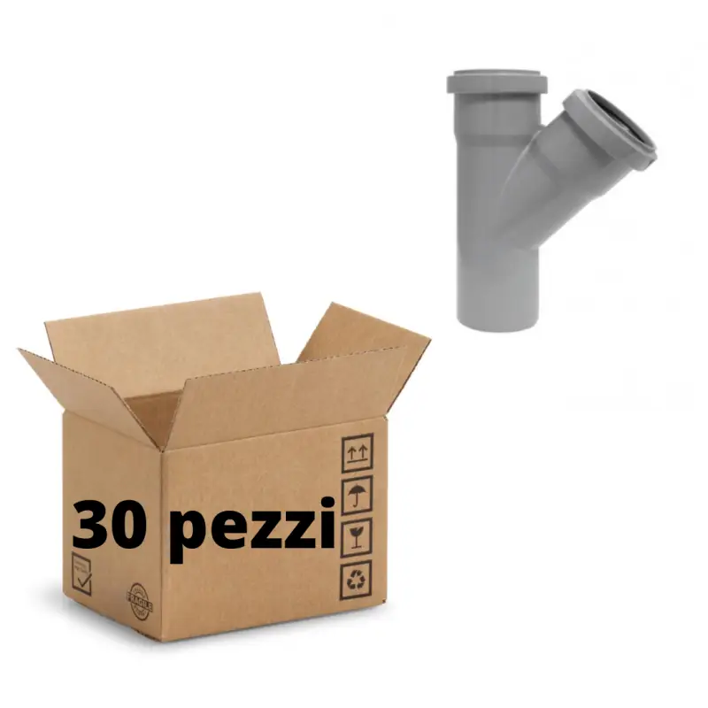 Braga Derivazione 45° Polipropilene diametro 32 mm innesto conf. 30 pezzi | Approfitta dell'offerta