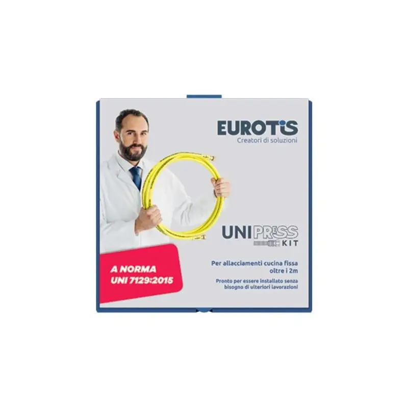 Acquista subito | EUROTIS Kit Allacciamento Cucina UNIPRESS Giunto Dritto con Girello Filettato Femmina G 1/2 DN 12 4 Metri
