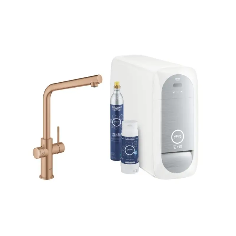 Grohe Blue Home Rubinetto Multifunzione Bocca L WiFi Finitura Oro Rosa Spazzolato Acqua Filtrata Naturale Frizzante - 31454DL1 - Grande sconto
