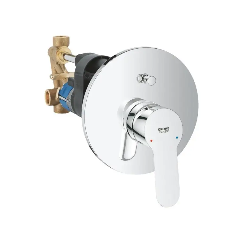Spedizione veloce - Grohe Bauedge Miscelatore Monocomando da Incasso StarLight Cromo in Metallo per Vasca Doccia con Deviatore Automatico - 29079000