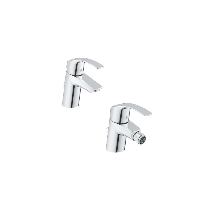 Ultimo arrivo - Grohe Eurosmart Set Miscelatori Rubinetto Monocomando StarLight Cromo in Metallo per Lavabo e Bidet