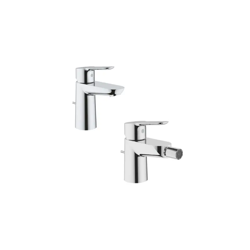 Fino a esaurimento scorte | Grohe Bauedge Set Miscelatori Rubinetto Monocomando StarLight Cromo in Metallo per Lavabo e Bidet