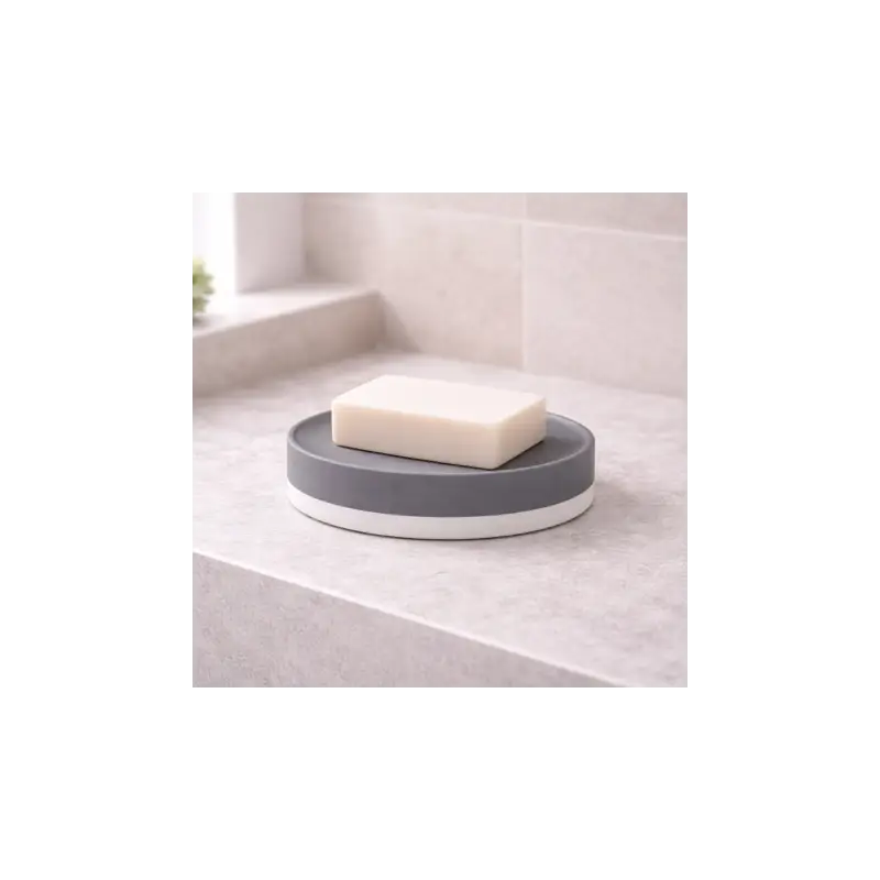 Appena arrivato | Gedy Porta Sapone in Ceramica Grigio Linea New Mizar