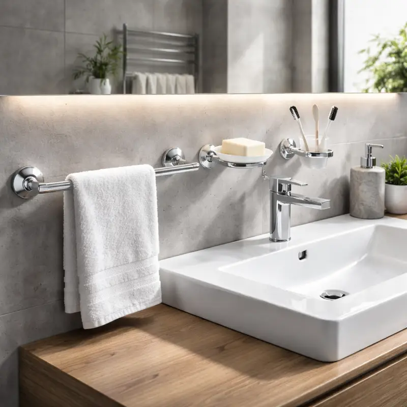 Acquista oggi | Gedy Set 3 Accessori a Muro per Bagno in Acciaio Inox Cromato Linea Genziana