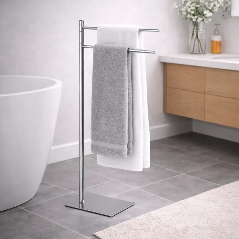 Gedy Piantana Portasalviette in Acciaio Inox Spazzolato Linea Trilly | Di tendenza