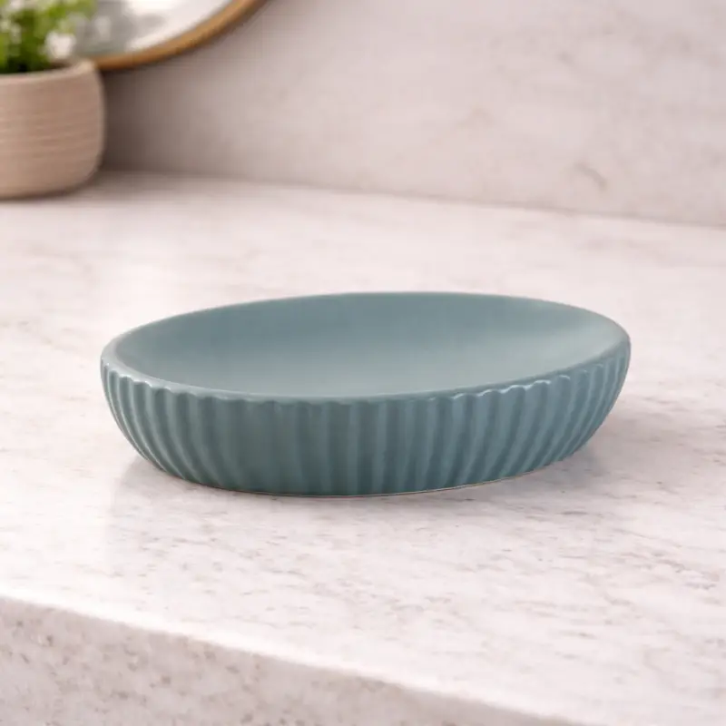 Diretto dal produttore | Gedy Portasapone Azzurro Polvere in Ceramica Linea Marika