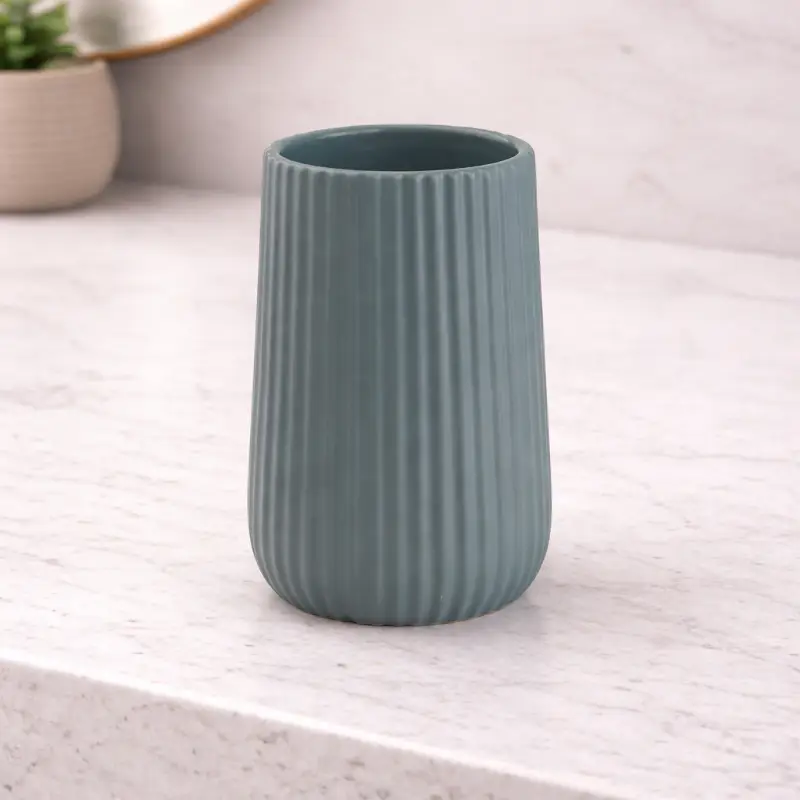 Sconto speciale - Gedy Portaspazzolini Azzurro Polvere in Ceramica Linea Marika