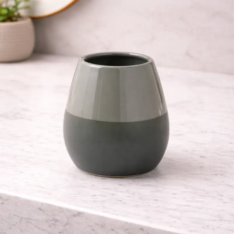 Alta qualità | Gedy Portaspazzolini Verde in Ceramica Linea Wilma