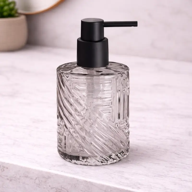 Scorte quasi esaurite | Gedy Dosasapone in Vetro Transparente Linea Corinne