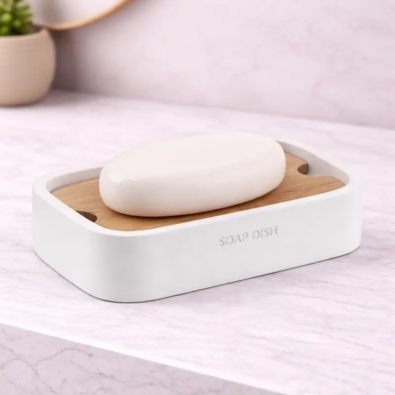Bestseller - Gedy Portasapone in Bambù Bianco Matt Linea Ninfea