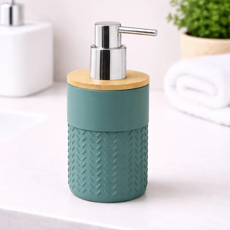 Gedy Dosasapone in Bambù e Resina Verde Linea Thea - Nuovo in catalogo