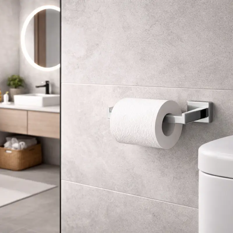 Ultime disponibilità - Gedy Portarotolo a Muro in Acciaio Inox Cromato Linea Atena