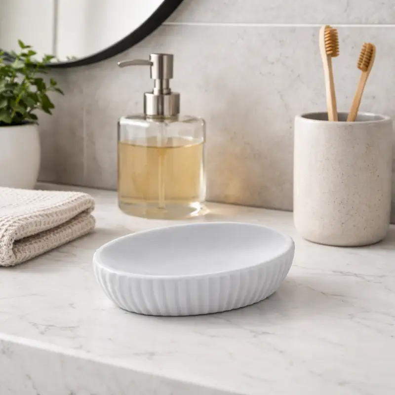 Appena aggiunto | Gedy Portasapone Grigio in Ceramica Linea Marika