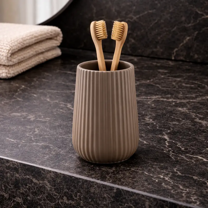 Offerta - Gedy Portaspazzolini Tortora in Ceramica Linea Marika