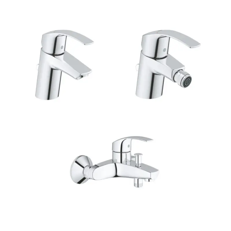 Grohe Eurosmart Set Miscelatori Rubinetto Monocomando Cromo in Metallo per Lavabo Bidet e Vasca - Disponibile ora