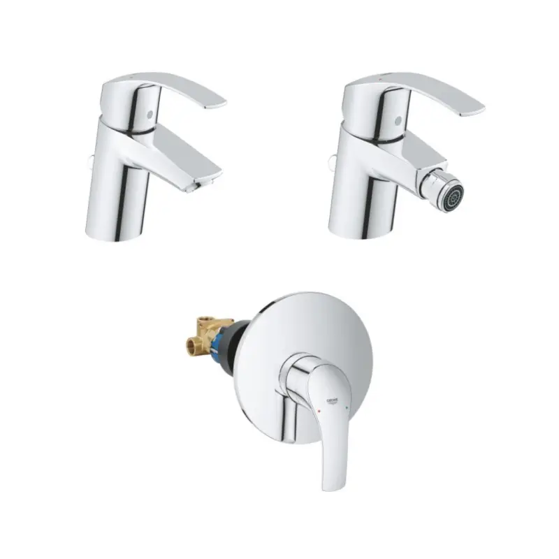 Compra subito - Grohe Eurosmart Set Miscelatori Rubinetto Monocomando Cromo in Metallo per Lavabo Bidet e Doccia