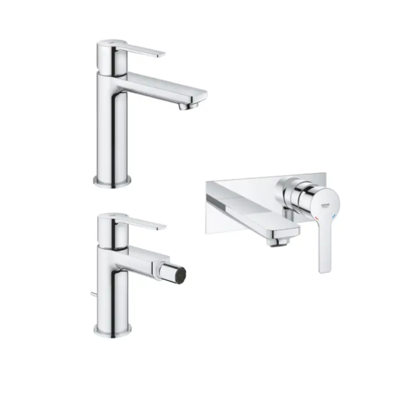 Affare - Grohe Lineare Set 3 Miscelatori Monocomando per Lavabo Bidet e Vasca Cromo