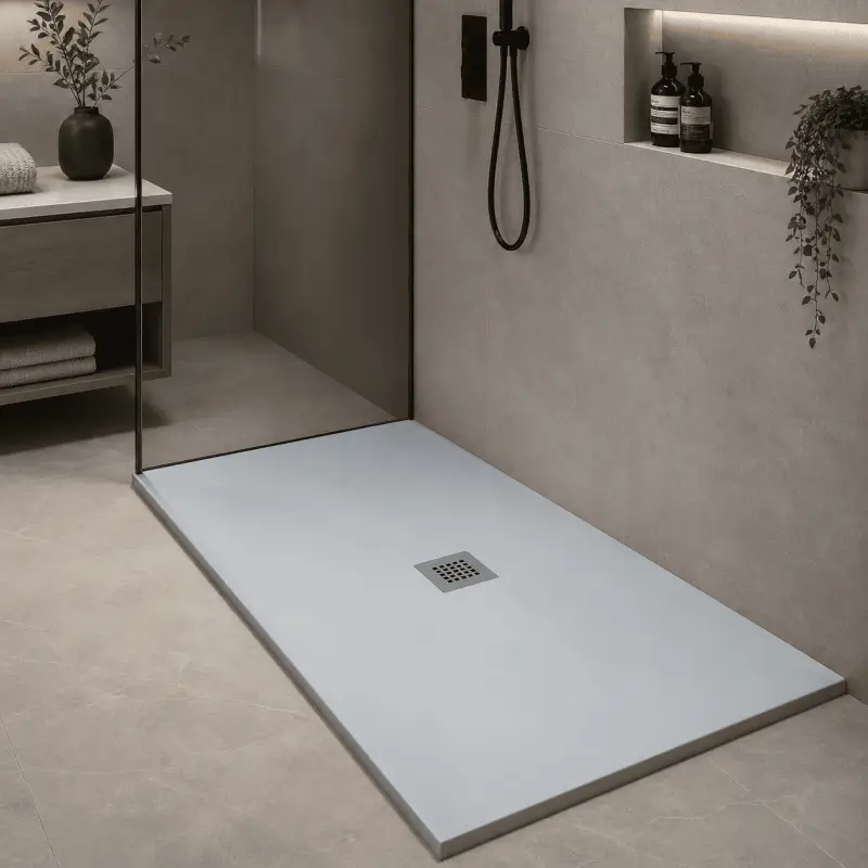 Oceano Piatto Doccia Linea Plus 70x100 Altezza 3 cm Antiscivolo in Granito Topo | Nuovo prodotto