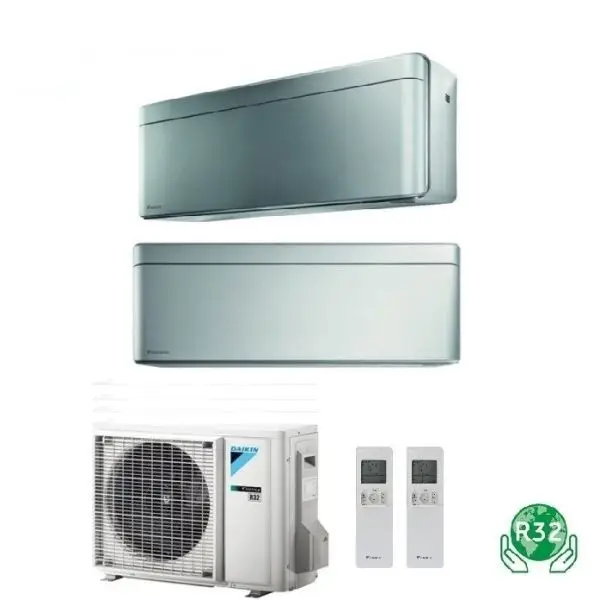 Non perdertelo | CLIMATIZZATORE DAIKIN STYLISH TOTAL SILVER DUALSPLIT 12000+12000+2MXM50 R32