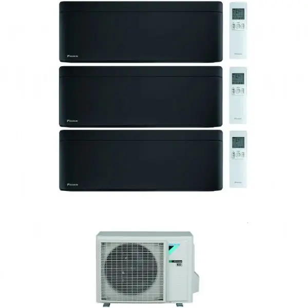 CLIMATIZZATORE DAIKIN STYLISH TOTAL BLACK TRIALSPLIT 9000+9000+12000+3MXM68 R-32 | Qualità premium