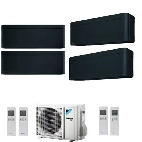 Consigliato - CLIMATIZZATORE DAIKIN STYLISH TOTAL BLACK QUADRI SPLIT 9000+9000+9000+9000+4MXM68A R-32