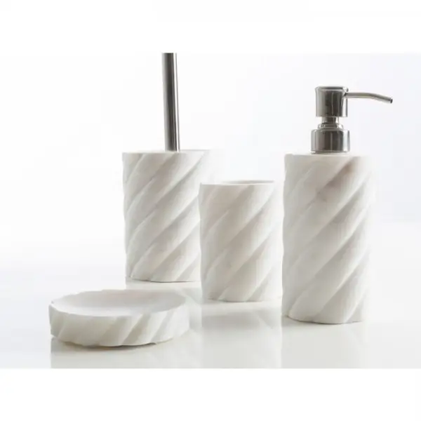 Alta qualità - SET ACCESSORI DA BAGNO CALACATTA CIPI' IN MARMO