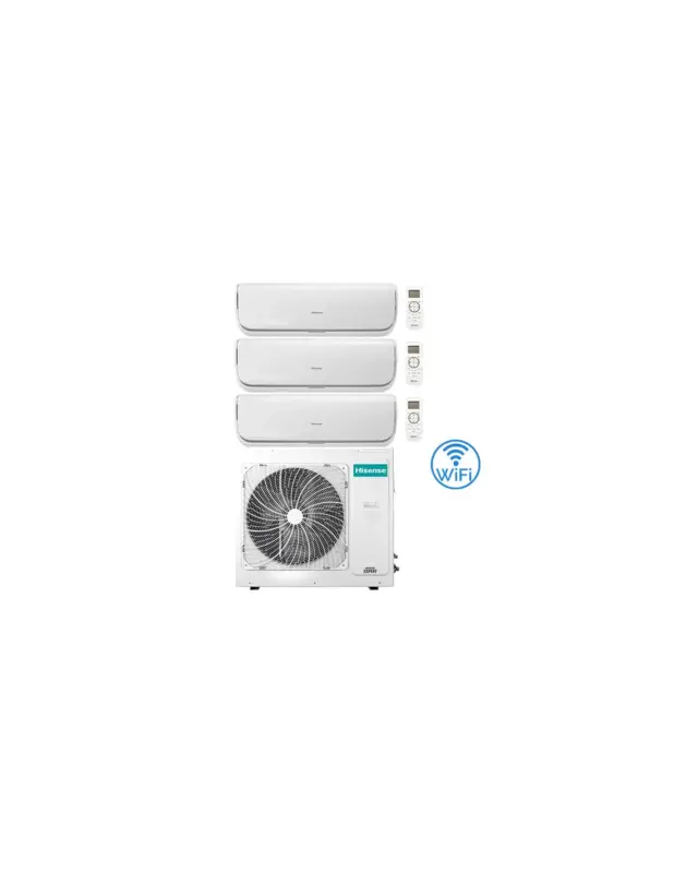 Miglior prezzo | Climatizzatore Condizionatore Hisense Silentium Wifi R32 Trial Split Inverter 9000 + 9000 + 9000 BTU con U.E. 3AMW72U4RJC NOVITÁ Classe A++/A+
