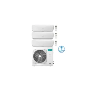 Bestseller - Climatizzatore Condizionatore Hisense Silentium Wifi R32 Trial Split Inverter 12000 + 12000 + 12000 BTU con U.E. 4AMW81U4RAA NOVITÁ Classe A++/A+