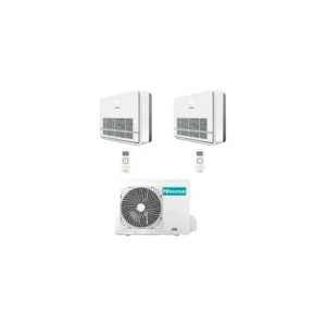 Climatizzatore Condizionatore Hisense Console R32 Dual Split Inverter 9000 + 12000 BTU con U.E. 2AMW52U4RXC NOVITÁ Classe A++/A+ | Quasi esaurito
