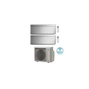 Appena aggiunto | Climatizzatore GARANZIA ITALIA Daikin Stylish Silver WiFi Dual Split Inverter 12000 + 18000 BTU con U.E. 2MXM50A9 Classe A+++/A++ NOVITA'