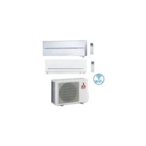 Ultima novità - Climatizzatore Condizionatore Mitsubishi Kirigamine Style Bianco più MSZ-AP Dual Split R32 Inverter 9000 + 12000 BTU con U.E. MXZ-2F42VF NOVITÁ Classe A+++/A++