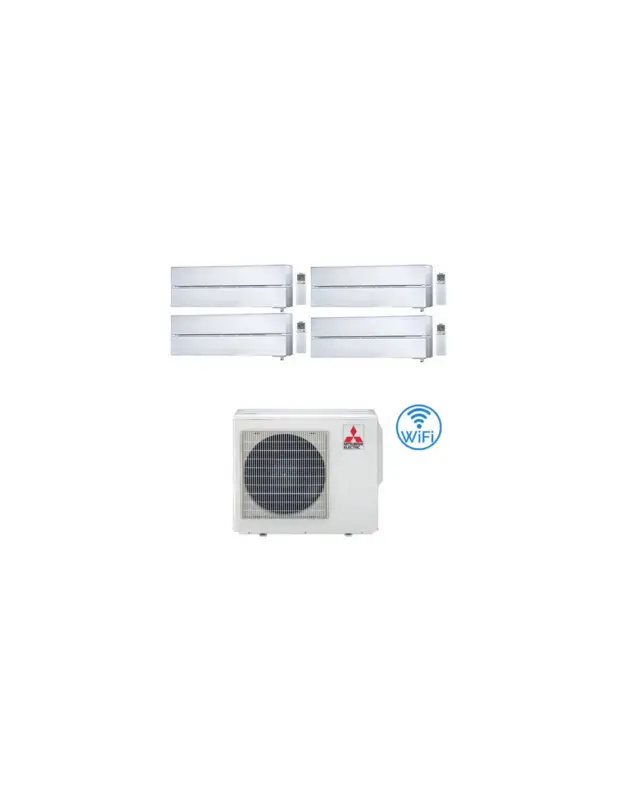 Ultimi pezzi | Climatizzatore Condizionatore Mitsubishi Kirigamine Style Wifi R32 Bianco Perla Quadri Split Inverter 9000 + 9000 + 9000 + 9000 BTU con U.E. MXZ-4F72VF NOVITÁ Classe A++/A+