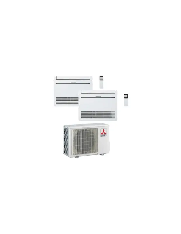 Affrettati | Climatizzatore Condizionatore Mitsubishi Pavimento Serie M MFZ-KT Dual Split Inverter 9000 + 9000 BTU con U.E. MXZ-2F33VF NOVITÁ Classe A++/A+