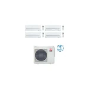 Tra i più venduti - Climatizzatore Condizionatore Mitsubishi MSZ-AP Wifi R32 Quadri Split Inverter 9000 + 9000 + 9000 + 15000 BTU con U.E. MXZ-4F72VF Classe A++/A+