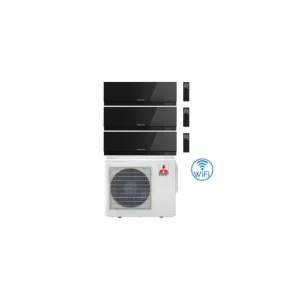 Tra i più venduti - Climatizzatore Condizionatore Mitsubishi Kirigamine Zen Wifi Nero Trial Split Inverter 7000 + 9000 + 12000 BTU con U.E. MXZ-3F54VF classe A+++ /A++ NOVITÁ