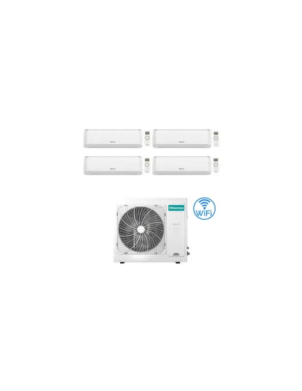 Climatizzatore Condizionatore Hisense Energy Pro Wifi Quadri Split Inverter 9000 + 9000 + 9000 + 12000 BTU con U.E. 4AMW81U4RAA Classe A++/A+ | Grande offerta