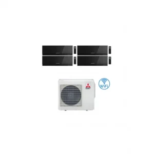 Approfittane ora | Climatizzatore Condizionatore Mitsubishi Kirigamine Zen Wifi Nero Quadri Split Inverter 7000 + 7000 + 9000 + 9000 BTU con U.E. MXZ-4F80VF classe A++ /A+ NOVITÁ