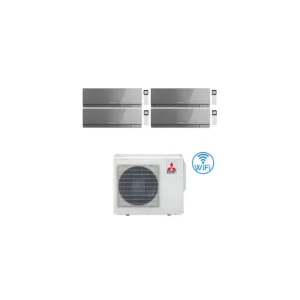 Super offerta | Climatizzatore Condizionatore Mitsubishi Kirigamine Zen Wifi Argento Quadri Split Inverter 7000 + 9000 + 9000 + 12000 BTU con U.E. MXZ-4F80VF classe A++ /A+ NOVITÁ