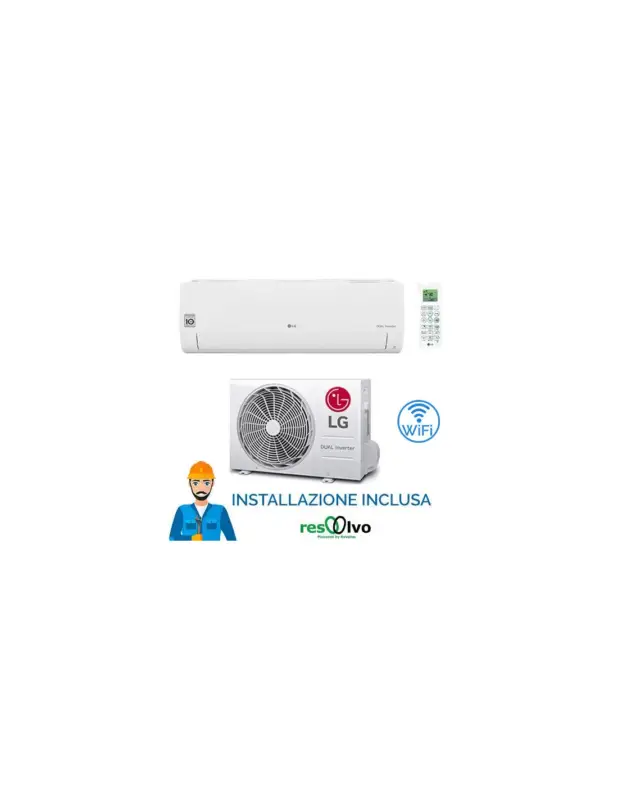 Climatizzatore Condizionatore LG Libero Smart R32 Wifi 12000 BTU S12ET nsj DUAL INVERTER NOVITÁ classe A++/A+ Inclusa installazione e disbrigo pratica FGAS (obbligatoria) | Ordina online